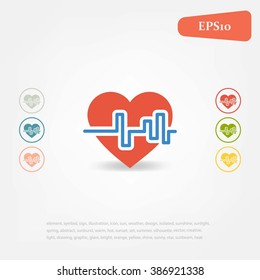 heartbeat vector icon