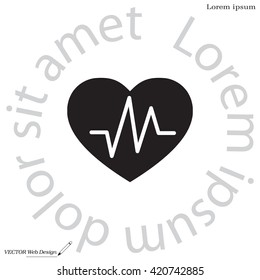 heartbeat vector icon