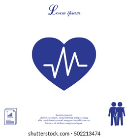 heartbeat vector icon