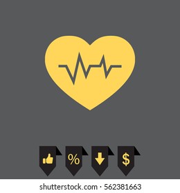 heartbeat vector icon