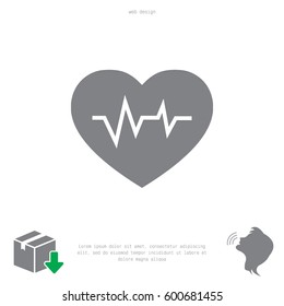 heartbeat vector icon. 