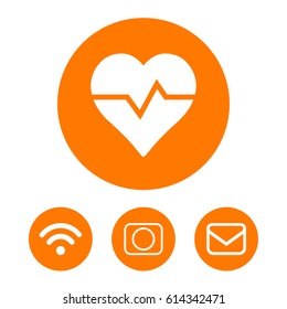 Heartbeat vector icon
