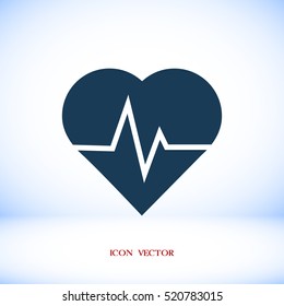 heartbeat vector icon, vector best flat icon, EPS