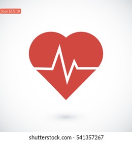 heartbeat vector icon, vector best flat icon, EPS