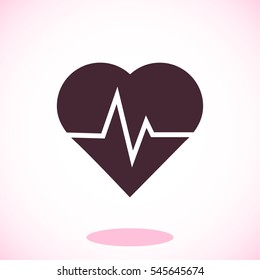 heartbeat vector icon, vector best flat icon, EPS