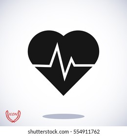 heartbeat vector icon, vector best flat icon, EPS