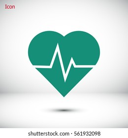 heartbeat vector icon, vector best flat icon, EPS