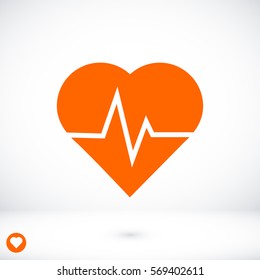 heartbeat vector icon, vector best flat icon, EPS