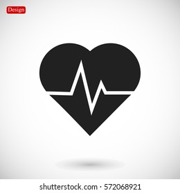 heartbeat vector icon, vector best flat icon, EPS