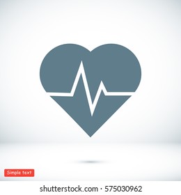heartbeat vector icon, vector best flat icon, EPS