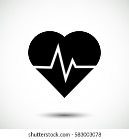 heartbeat vector icon, vector best flat icon, EPS