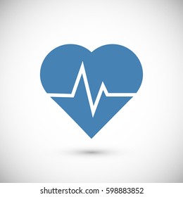 heartbeat vector icon, vector best flat icon, EPS