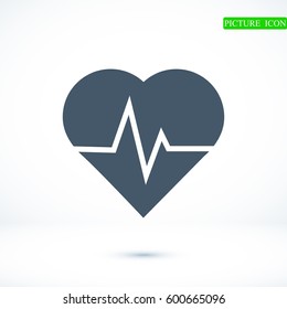 heartbeat vector icon, vector best flat icon, EPS