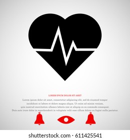 heartbeat vector icon, vector best flat icon, EPS