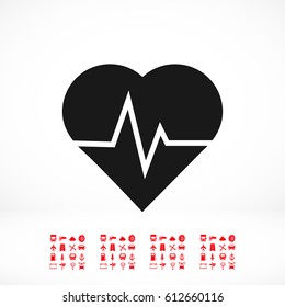heartbeat vector icon, vector best flat icon, EPS