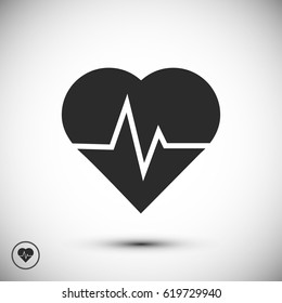 heartbeat vector icon, vector best flat icon, EPS
