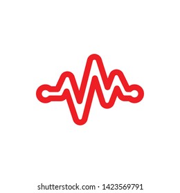 Heartbeat Vector Icon Design Template