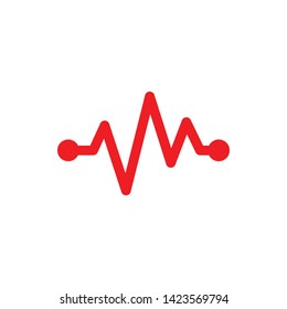 Heartbeat Vector Icon Design Template