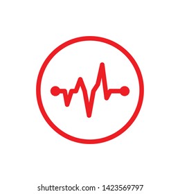 Heartbeat Vector Icon Design Template