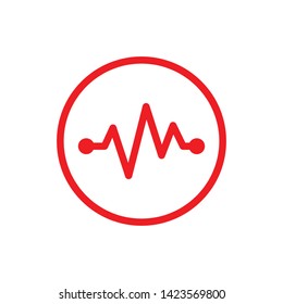 Heartbeat Vector Icon Design Template