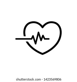 Heartbeat Vector Icon Design Template