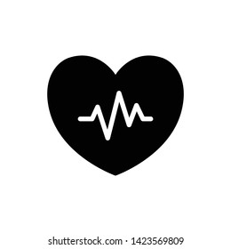 Heartbeat Vector Icon Design Template