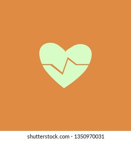 heartbeat vector icon. flat design