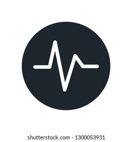 Heartbeat vector icon flat trendy logo template