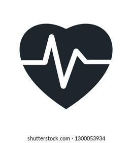 Heartbeat vector icon flat trendy logo template
