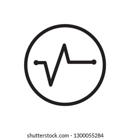 Heartbeat vector icon flat trendy logo template