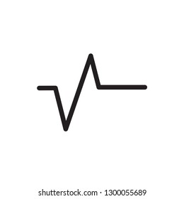 Heartbeat vector icon flat trendy logo template