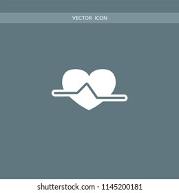 heartbeat vector icon illustration