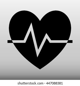 Heartbeat Vector Icon Illustration