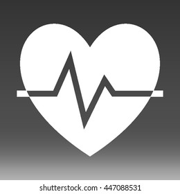 Heartbeat Vector Icon Illustration