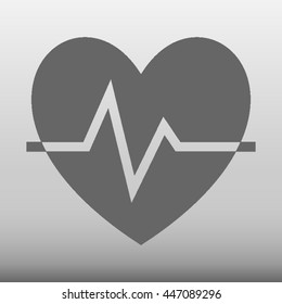 Heartbeat Vector Icon Illustration