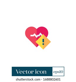 Ilustración de icono del vector de latido. Ui/Ux. Calidad superior.