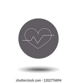 heartbeat vector icon. Linear vector illustration. Pictogram isolated on white background
