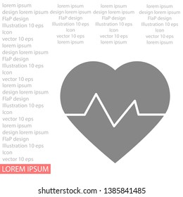 heartbeat Vector icon . Lorem Ipsum Illustration design