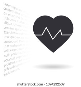heartbeat Vector icon . Lorem Ipsum Illustration design