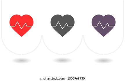 heartbeat Vector icon . Lorem Ipsum Illustration design