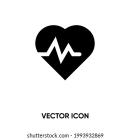 Heartbeat Vector Icon. Modern, Simple Flat Vector Illustration For Website Or Mobile App.Heart Symbol, Logo Illustration. Pixel Perfect Vector Graphics	