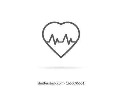 línea de impulsos del icono del vectorial del latido del corazón Icono de vectores del latido del corazón Mejor flaticón, icono del vectorial del latido del corazón Icono de la línea de impulsos EPS 10.