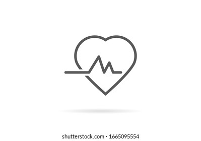 heartbeat vector icon pulse Line , heartbeat vector icon pulse Line best flaticon, heartbeat vector icon pulse Line pulse illustration EPS 10.