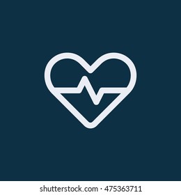 Heartbeat vector icon,Vector illustration