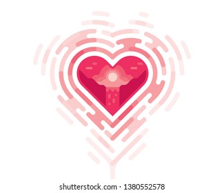Heartbeat vector illustration