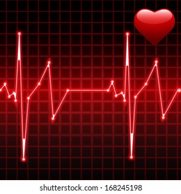 Heartbeat. Vector illustration
