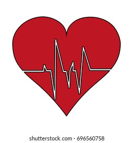 heartbeat vector illustration