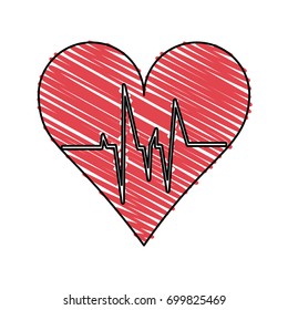heartbeat vector illustration