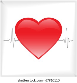 The heartbeat, vector illustration, eps10