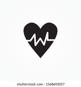 Heartbeat vector sign icon design
